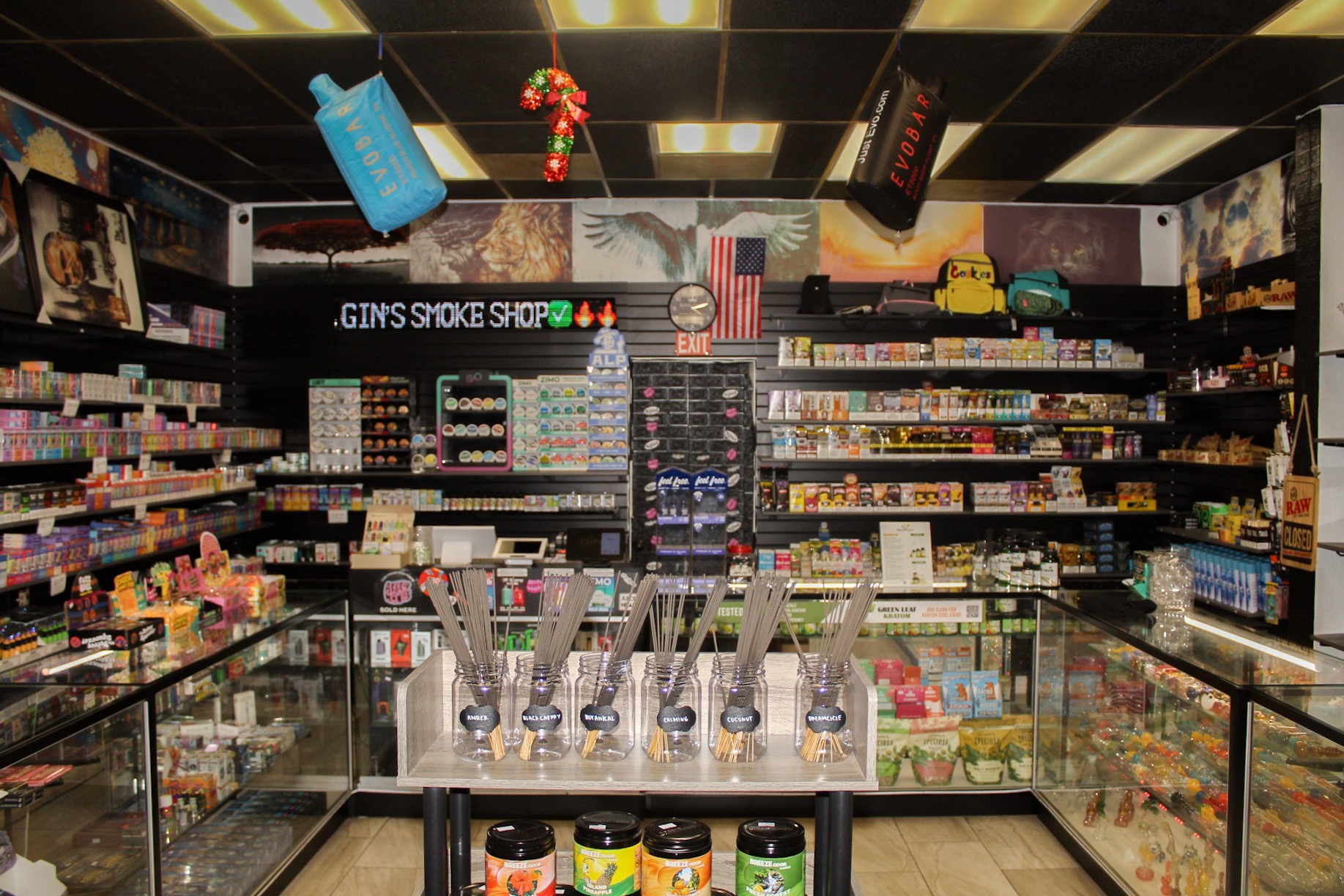 Inside Gin's Smoke Shop in Mesa